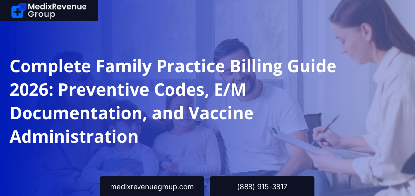 Complete Family Practice Billing Guide 2026: Preventive Codes, E/M Documentation, and Vaccine Administration